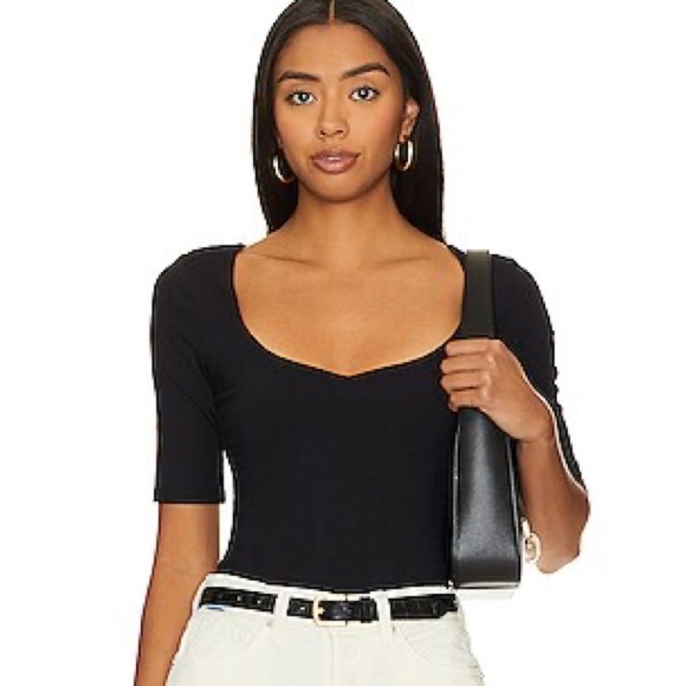 Intimately FREE PEOPLE Autumn Sun Top in Black Size Small